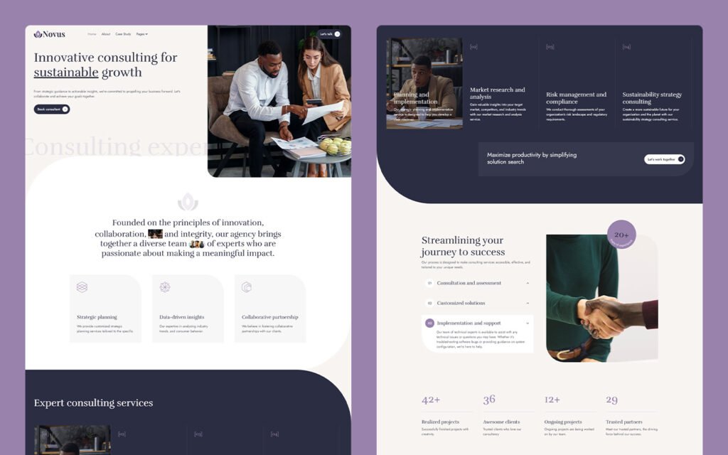 Design a website for consultants