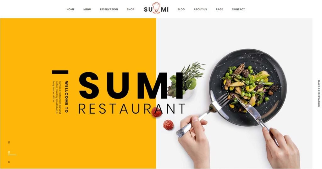 Restaurant website design