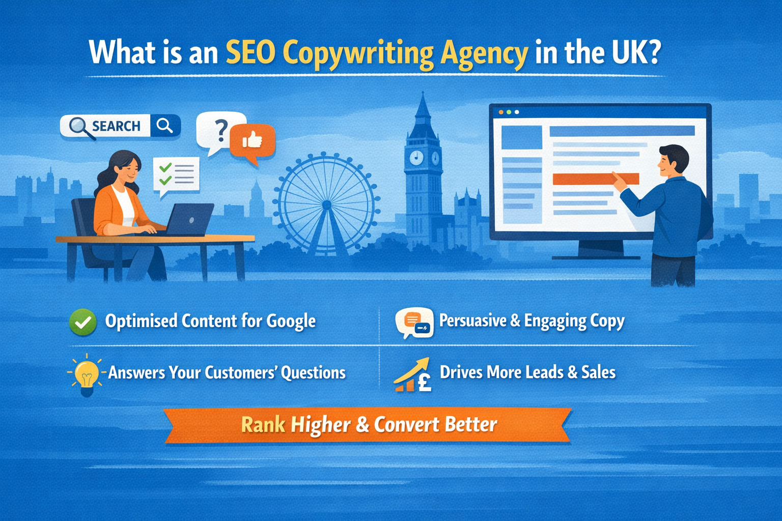 SEO copywriting agency UK creating search-optimised content that converts visitors into customers